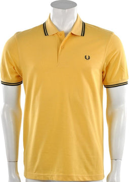 Fred Perry - Twin Tipped Shirt Pique - Heren Polo's - S - Geel