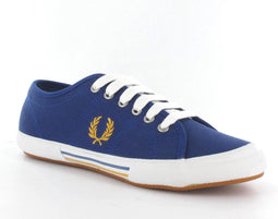 Fred Perry Vintage Tennis Canvas - Sneakers - Heren - Maat 39 - Pacific Blauw;Geel