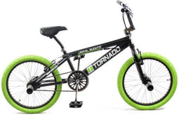 Freestyle BMX 20" Royal-Bugatti - mat zwart met groene banden