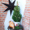 Fresh from Nature - Kleine Kerstboom in Kerstmis pot met verlichting 'Starlight' - echte kerstboom - ca. 70 cm hoogte - Picea glauca Conica - Kerstmis