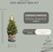 Fresh from Nature - Kleine Kerstboom in Xmas bag blauw met verlichting 'Starlight' - echte kerstboom - ca. 70 cm hoogte - Picea glauca Conica - Kerstmis