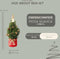Fresh from Nature - Kleine Kerstboom in Xmas bag rood met verlichting 'Pinecone light' - echte kerstboom - ca. 70 cm hoogte - Picea glauca Conica - Kerstmis