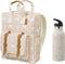 Fresk rugzak Swan + drinkfles 500ml thermos Berries + ALLC Brooddoos sparkle roze