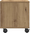 vidaXL - Printerstandaard - met - Wielen - Artisan - Eiken - 41x32x33,5 - cm