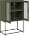 vidaXL - Hoge - kast - 68x39x107 - cm - staal - olijfgroen