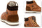 Milanoro - Lederen herensneakers - Warm gevoerd - Cognac - Maat 46