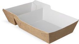 Frietbakje | A20 | BIO | Kraft/Wit | (A14+saus) | 400 stuks