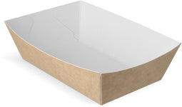Frietbakje | A9 | Kraft/Wit | BIO | 400 stuks