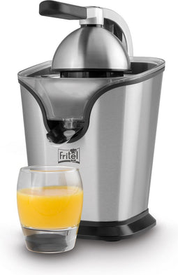 FRITEL Citruspers CP 4177 - Citrusknijper / Vruchtpers met hendel + Antidrup + Incl. 2 perskegels - Grijs