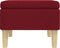 vidaXL - Kruk - met - houten - poten - stof - wijnrood