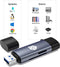 Vlectro Geheugenkaartlezer - USB-C USB 3.0 Micro USB - Aluminium Grijs - 6 x 2,5 x 1 cm