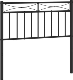 vidaXL - Hoofdbord - 90 - cm - metaal - zwart