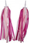 PexKids Fraaie Franje Stuurslingers - Streamers - Stuur Versiering 26 cm Roze/Wit
