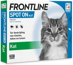 Frontline Spot On - Kat - Anti Vlooien en Teken - 4 pipetten