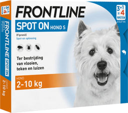 Frontline Spot-On - S - Anti vlooienmiddel - Hond - 4 pipetten