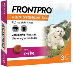 FRONTPRO Flea and tick Tablets for Dog (2-4 kg) - 3X 11 3mg