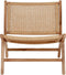 MUST Living Lounge chair Lazy Loom Natural,69x65x76 cm, teakwood