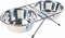Trixie voer / waterbak-set rvs / metaal 2x1,8 ltr