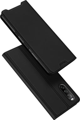 Dux Ducis - Slim bookcase hoes - Geschikt voor Sony Xperia 10 III - Zwart