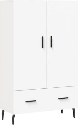 vidaXL - Hoge - kast - 69,5x31x115 - cm - bewerkt - hout - wit