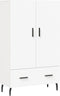 vidaXL - Hoge - kast - 69,5x31x115 - cm - bewerkt - hout - wit