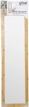 5Five - Bamboe deurspiegel 110 x 30 x 2 cm - Passpiegel - Visagiespiegel - Deur spiegel - Extra stevig / zwaar