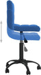 vidaXL - Eetkamerstoel - draaibaar - fluweel - blauw