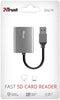 Trust Dalyx - USB-A Kaartlezer - 104 MB/s overdrachtssnelheid - Aluminium
