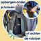 MyBlanket Winter Kids, compact en warm met fleece, wind- en waterdicht rolstoeldeken, snel geplaatst zonder op te staan uit de rolstoel, voor manuele én elektrische rolstoel; 38 x 24 x 8 cm ; 0,6 kg, wasbaar op 30°C - Night Blue met Gele rits