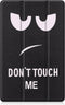 iMoshion Tablet Hoes Geschikt voor Realme Pad - iMoshion Design Trifold Bookcase - Zwart /Don't touch