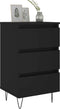 vidaXL - Nachtkastjes - 2 - st - 40x35x69 - cm - bewerkt - hout - zwart
