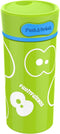 Fruitfriends Push & Drink Drinkbus - 300ml - 18x7cm - Drinkfles kinderen - RVS - Limoen Groen