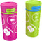 Fruitfriends Push & Drink Drinkbus - 300ml - 18x7cm - Drinkfles kinderen - RVS - Limoen Groen