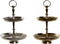 Fruitschaal DKD Home Decor Gouden Zilverkleurig Aluminium 22 x 22 x 31 cm (2 Stuks)