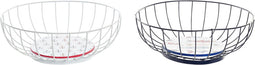 Fruitschaal DKD Home Decor Metaal MDF (28 x 28 x 10 cm) (2 Stuks)