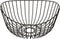 Fruitschaal/fruitmand rond zwart metaal 27 cm - Fruitschalen/fruitmanden - Draadmand van metaal