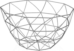 Fruitschaal Versa Arco Grijs Staal (25 x 13,5 x 25 cm)