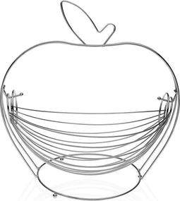 Fruitschaal Versa Grijs Appel Staal (24,5 x 29,5 x 30 cm)