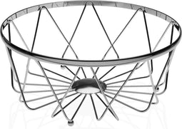 Fruitschaal Versa Grijs Metaal Staal (28 x 12 x 28 cm)