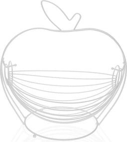 Fruitschaal Versa Wit Appel Staal (24,5 x 29,5 x 30 cm)