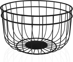 Fruitschaal Versa Zwart Staal (25,5 x 15 x 25,5 cm)