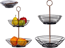 Fruitschaal Zwart Koper (28,5 x 28,5 x 42,3 cm)