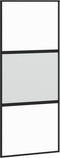 vidaXL - Schuifdeur - 90x205 - cm - gehard - glas - en - aluminium - zwart