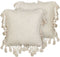 OLEARIA - Sierkussen set van 2 - Beige - 45 x 45 cm - Katoen