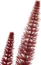 J-Line decoratie Tak Banksia 3 Delig - kunststof - rood/goud - 12 stuks