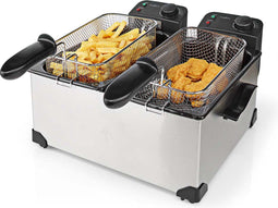 Nedis Frituurpan - Capaciteit: 2x3 l - 3600 W - 90 °C - 190 °C