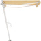 vidaXL - Luifel - automatisch - met - LED - en - windsensor - 350x250 - cm - geel - en - wit