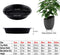 TStarJungle T002-Saucers-Black - Plantenschotels 24 cm - 5-pack (5 stuks)