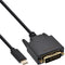 Kabel inline usb-c dvi 24+1 3.1 1080p m/m 2m zwart | 40 stuks