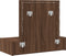 vidaXL - Make-Up - Tafel - met - LED - Verlichting - en - Wandplank - - - Bruin - Eiken